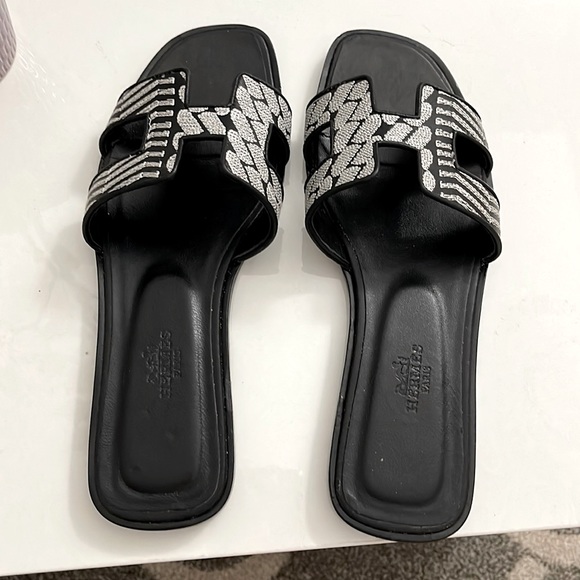 Hermes Shoes Hermes Authentic Black And White Poshmark